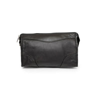 Ashlin Carnegie Mid Sized Dopp Kit Shave Bag, Black-Shaving DOPP Kit with top zipper closure and front zippered section. Perfect size for travel and accessories. Excellent unisex design for gents and ladies. Top zippered access is easy to access the contents inside