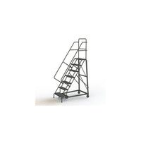 Tri-Arc Manufacturing Heavy Duty Rolling Ladder, Platform Height: 70", Step Type: Serrated, Base Depth: 57" (KDHD107242)-No. of Steps: 7