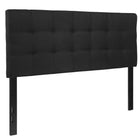 Flash Furniture Bedford Tufted Upholstered Full Size Headboard - Black Fabric-Panel Headboard