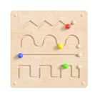Flash Furniture Bright Beginnings Commercial Grade STEAM Wall Activity Board with Natural Finish and Multicolor Accents-Contemporary Commercial Grade Lines and Patterns STEAM Wall System Accessory Board