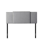 CorLiving 3-in-1 Expandable Panel Headboard, Grey Padded Fabric (BBT-960-A)-Fits most standard double, queen or king sized bed frames