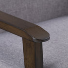CorLiving LTS-100-C Greyson Wood Armchair in Light Grey-180-day limited manufacturer's warranty