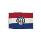 Flagzone Missouri Flag with Heading and Grommets, 3' x 5' (FZ-2242051)-Missouri flag with distinctive design