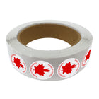 SPC 'Made in Canada' Die Cut Labels - White/Red - 1" Circle - 1000/Roll-1000/Roll