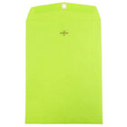 JAM Paper Coloured Envelopes with Clasp - 9" x 12" - Ultra Lime Green - 50 Pack-Colour: Lime Green