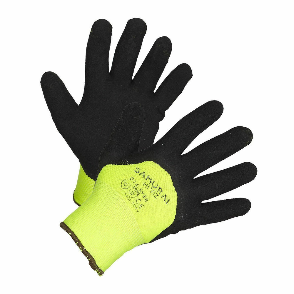 Forcefield Samurai Gloves - Black Nitrile Palm Coated - Hi-Vis