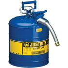 Justrite Type II AccuFlow Safety Cans, 1" x 11 1/2" x 18", Blue-AccuFlow™ exclusive Safe-Squeeze® trigger mechanism allows for smooth flow and accurate pouring