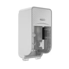 Kimberly-Clark Professional ICON Coreless Standard Roll Toilet Paper Dispenser 2 Roll Vertical - Silver Mosaic Design Faceplate-1 Dispenser and 1 Silver Mosaic Design Faceplate per Case