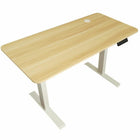 Uncaged Ergonomics Rise Up Essential 48" H Electric Height Adjustable Sit/Stand Desk - Natural/White-Made of smooth maple desktop and steel frame