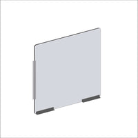 Mark Maker Modular Sneeze Guard Side - 30" W x 31.5" H panel 1/4" Clear Acrylic -2 8" aluminum bottom rails - 18" living hinge-Our clear modular sides are to be combined with the modular fronts as an extension for extra protection.