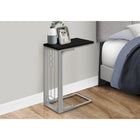 Monarch Specialties 3137 Accent Table - Black Top/Silver Metal-Fashion forward design that blends in with most decor