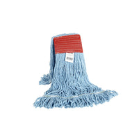 Globe Syn-Pro Synthetic Looped End Wet Mop, Blue, 20oz, 12 Pack (3051B)-Made from Anti-Shrink Synthetic Blended Yarns that can Withstand Repeated Launderings