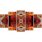 Designart Gold and Silver Reflection 5-Panel Modern Canvas Art Print, (PT3083-373)-Print