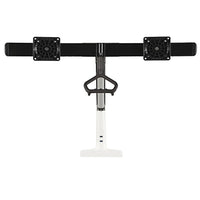 North Bayou 22"-27" Gas-Strut Desktop Dual Monitor Arm with USB Port - White (F27-W)-Dual screen monitor mount