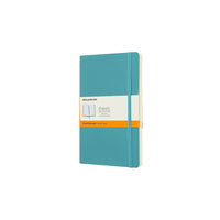 Moleskine Classic Ruled Soft Cover Notebook, Blue Reef, 5" x 8.25"-240 pages, 5" x 8.25" Ivory coloured paper