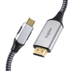 Kopplen USB-C to HDMI Cable-Reliable and Friendly Design: Extremely durable braided cable (1.8 meters length) with a user-friendly non-slip design for easy plug and unplugging of the cable