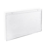 Azar Displays 17" x 11" Horizontal Wall Mount Acrylic Sign Holder, Clear, 10 Pack (162709)-Can be used on pegboard, slatwall, gridwall, or on a wall with screws