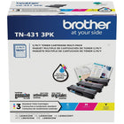 Brother TN431 Standard Yield Colour Toner Cartridges, 3 Pack-Average 1,800-page yield per cartridge
