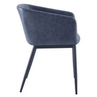 My Home My Living Vintage Faux Leather Arm Chair - Grey-Modern design with sloping arms and stylish contour