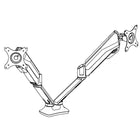 Heartwood 100-MA2 Pneumatic Dual LCD Monitor Arm, Silver-Pneumatic suspension articulating arms adjust up to 15.75" high