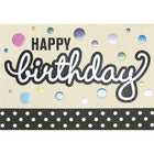 Rosedale 5-1/2" x 8" Happy Birthday Dotted Greeting Cards And Envelopes, 6 Pack (19694)-Printed on premium uncoated card stock