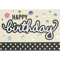 Rosedale 5-1/2" x 8" Happy Birthday Dotted Greeting Cards And Envelopes, 6 Pack (19694)-Printed on premium uncoated card stock