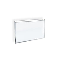 Azar Displays 8.5" x 11" Horizontal Wall Mount Acrylic Sign Holder, Clear, 10 Pack (162715)-Can be used on pegboard, slatwall, gridwall, or on a wall with screws