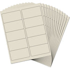 JAM Paper Laser/Inkjet Address Labels - 2" x 4" - Ivory - 120 Pack-Size: Medium (4 x 2 inches), Printer friendly labels are easy to create and customize