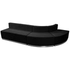 Flash Furniture HERCULES Alon Black LeatherSoft Reception Configuration, 3 Piece-Modernize Your Business Office or Entry Way