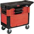 Rubbermaid Trades Carts With Lockable Cabinet, 2 Drawers, 38" L x 19-1/4" W x 33-3/8" H, Black-Colour: Black