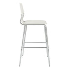 Avenue Six 30" Dorado Vinyl with Chrome Base Bar Stools, White, 2 Pack-Armless
