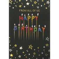 Rosedale 5-1/2" x 8" From All Of Us Birthday Greeting Cards And Envelopes, 12 Pack (15642)-Printed on premium uncoated card stock