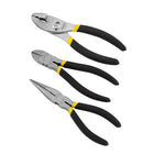 Stanley 3-Piece Plier Set-Oil-resistant dipped handle allows for a comfortable grip