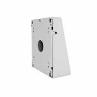 CTA Digital Premium Double VESA Wedge and Outlet/PoE Cover for Tablets with 75 x 75 and 100 x 100 VESA Standards - White-It can be mounted on walls or tabletops
