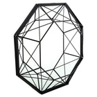 Truu Design Concave Wire Octagon Wall Mirror, 17.75 x 17.75 inches, Black-Durable iron construction with glass mirror