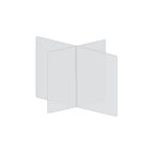 Mark Maker 4 Way Table Divider - 42" L x 30" W x 31.5" H - 1/4" clear acrylic - no pass throughs-Social distancing for up to 4 people