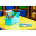 Storex Large Book Bin - Assorted Colours - 6 Pack-Front and rear handles for easy gripping, even with little hands