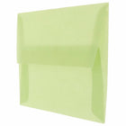 JAM Paper A10 Invitation Envelopes, 6 x 9.5, Translucent Vellum Leaf Green, 250 Pack (PACV853H)-Blank interior for personalized message