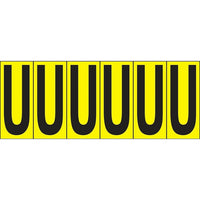 Identify Locations, Supplies & Tools, Individual Letter & Number Markers, U, 2-15/16", 18 Pack-Style - Letters