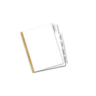 Avery Big Tab Write & Erase Dividers - 5 Tabs - White- Gold reinforced holes provide added durability