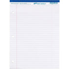 Hilroy Perforated Pad - 8-1/2" x 11" - Wide-Ruled - White - 50 Sheets - 3-Hole Punched-Each pad has a perforation at the top to allow easy removal of pages, leaving a clean edge