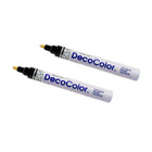 Marvy Uchida Broad-Line Opaque Paint Markers - Black - 2 Pack-Colour: Black