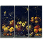 Designart Tommaso Realfonso, Still Life with Pomegranates Canvas Art Print, 3 Panels, (PT5028-3P)-Print
