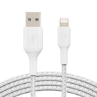 Belkin 3' Lightning To USB-A Cable - White-MFi certified for confirmed compatibility