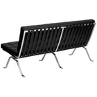 Flash Furniture HERCULES Flash Series Black LeatherSoft Sofa with Curved Legs-Black LeatherSoft Upholstery