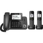Panasonic Digital Corded/Cordless Phone with Answering System and 2 Handsets (KXTGF352M)-Includes base corded system plus two additional handsets