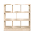Flash Furniture Bright Beginnings Commercial Grade 8 Section Modular Wooden Classroom Open Storage, Safe, Kid Friendly - Natural-Rounded Edges Prevent Abrasions from Accidental Contact
