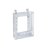 Azar Displays Hanging Brochure Holder, 7.87" x 6.25", 10 Pack (252341)-Clear Crystal Styrene