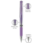 uni-ball Signo Gel Impact Pen - 1.0mm - Metallic Violet-Barrel Color and Construction: Clear