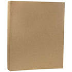 JAM Paper Matte Cardstock, 8.5 x 11, 65lb Brown Kraft 100% Recycled Paper Bag, 250/ream (LEKR120606B)-Size: 8-1/2" x 11"